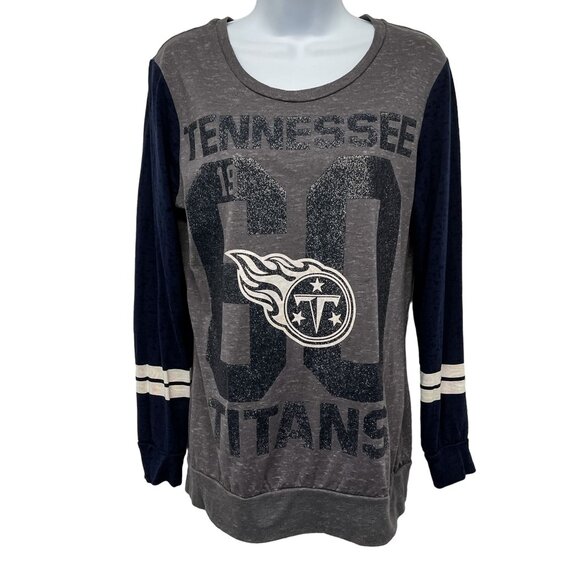 NFL Tennessee Titans Football Long Sleeve Burnout Long Sleeve Graphic T-Shirt - Picture 1 of 6